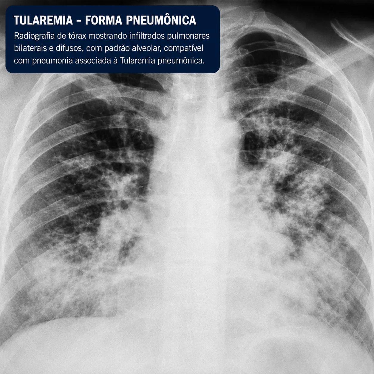 Imagem pulmonar da tularemia