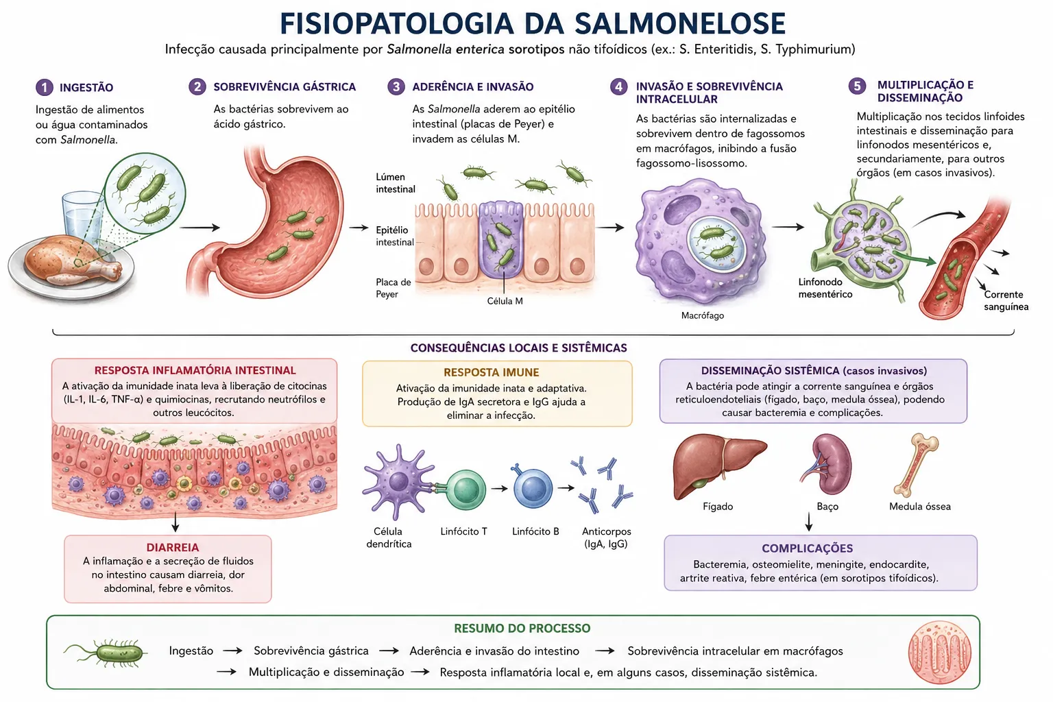 Fisiopatologia da salmonelose