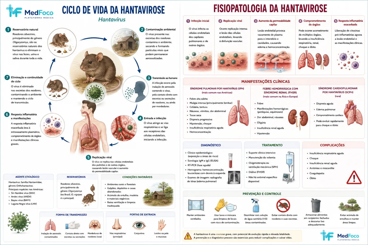 Fisiopatologia e ciclo da hantavirose
